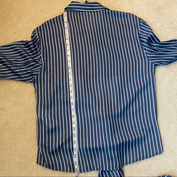 Maje Striped Wrap-Front Shirt - Picture 10 of 11